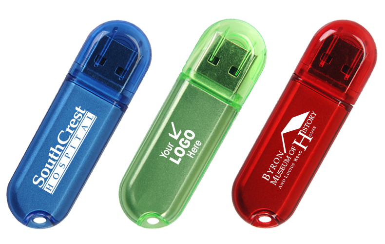 Clear Flash Drive w/ Logo